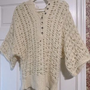 Free People Open Knit Alpaca Sweater Hoodie